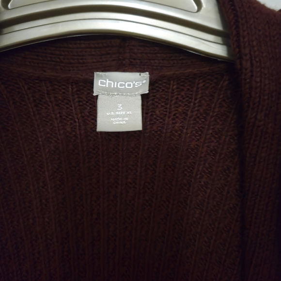 Chico's Elegant Burgundy Women's Sweater XL - Picture 3 of 6